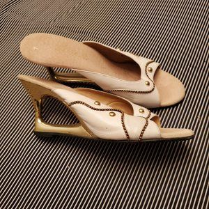 Leather sandals wedge